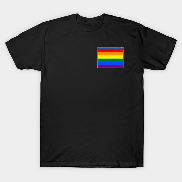Gay Pride Rainbow Browser Window T-Shirt by VernenInk